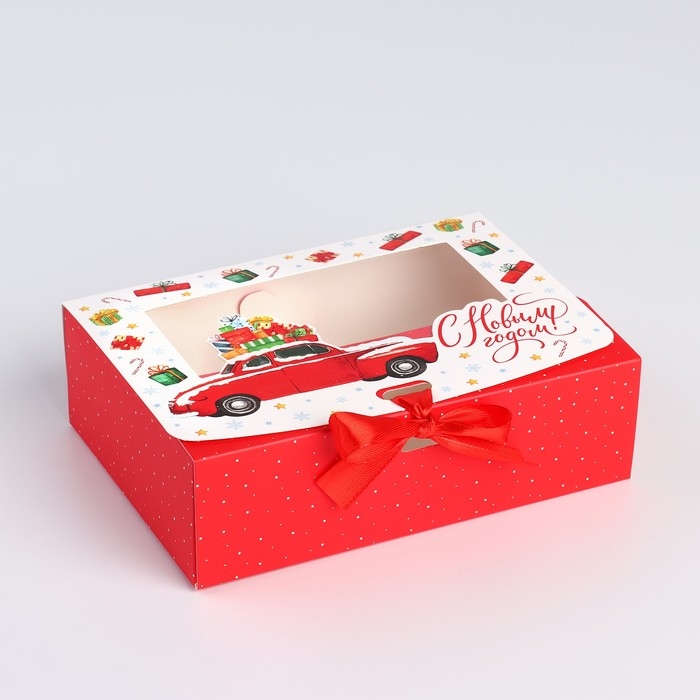 Коробка новогодняя складная «С новым годом!» 16.5 х 12.5 х 5 см, Новый год