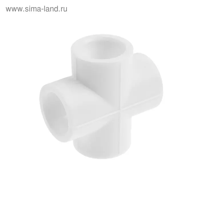 Крестовина LuazonAqua, полипропиленовая, d=25 мм