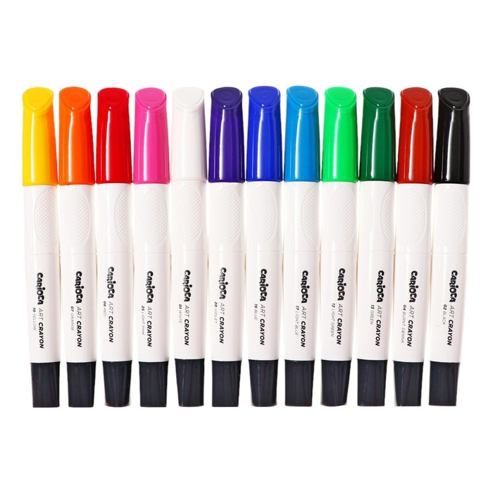 Мелки художественные 12 цветов, Carioca Plus Мелки художественные 12 цветов, Carioca Plus", премиум яркие, мягкие, картон, европодвес
