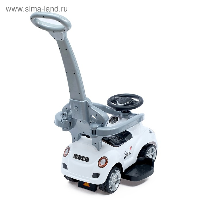 Толокар-каталка «Тачка», с родительской ручкой, цвет белый Толокар-каталка «Тачка», с родительской ручкой, цвет белый