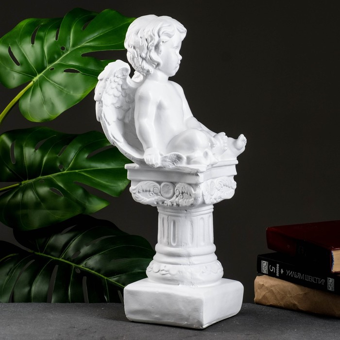 Фигура Фигура "Ангел на пьедестале" белый 15х15х42см