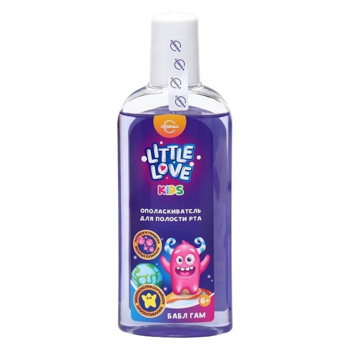 Детский ополаскиватель для полости рта Little Love Бабл гам 6+, 300 мл Детский ополаскиватель для полости рта Little Love Бабл гам 6+, 300 мл