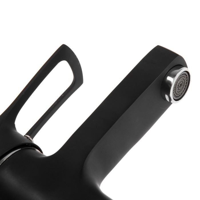 Смеситель для раковины ZEIN ZC2042, картридж керамика 40 мм, черный/хром Смеситель для раковины ZEIN ZC2042, картридж керамика 40 мм, черный/хром