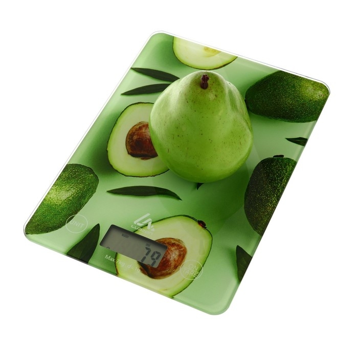 Весы кухонные Luazon LVK-501  Весы кухонные Luazon LVK-501 "Авокадо", электронные, до 7 кг