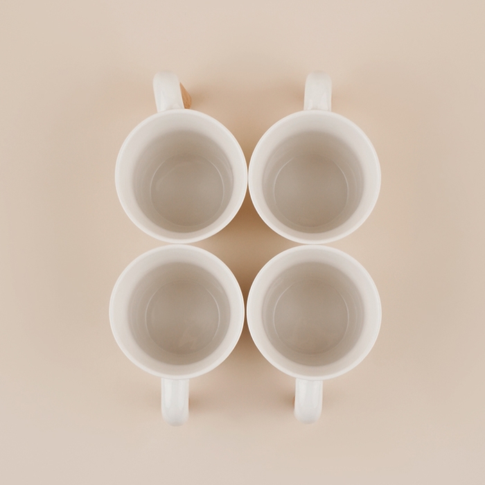 Набор кружек фарфоровых SL Home «Тренто», 250 мл, цвет белый Набор кружек фарфоровых SL Home «Тренто», 250 мл, цвет белый