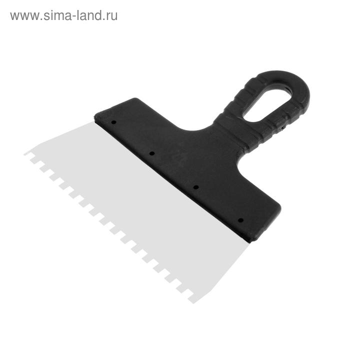 Шпатель зубчатый ЛОМ, 200 мм, зуб 6 мм, нержавеющая сталь Шпатель зубчатый ЛОМ, 200 мм, зуб 6 мм, нержавеющая сталь