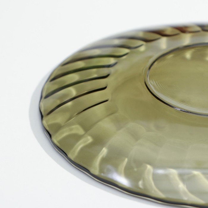 Тарелка десертная Elica, d=16 см, дымка, стеклянная Тарелка десертная Elica, d=16 см, дымка, стеклянная