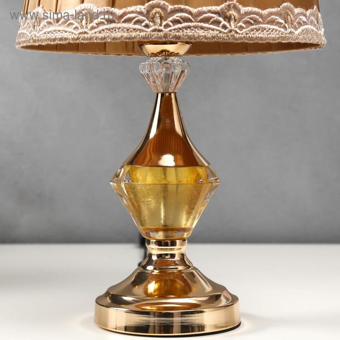 Лампа настольная 16140/1 E27+LED подсветка 40Вт золото 25х25х42 см RISALUX