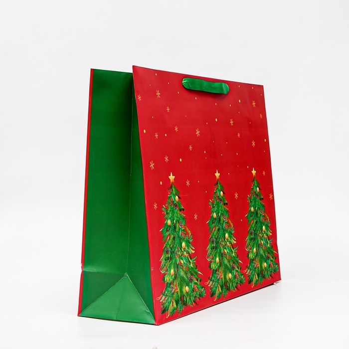 Новый год. Пакет подарочный Новый год. Пакет подарочный "Ёлки", 50 х 40 х 15 см.