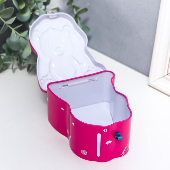 Копилка металл Копилка металл "Маленькая панда" с замком и ключами МИКС 10х5х8,5 см