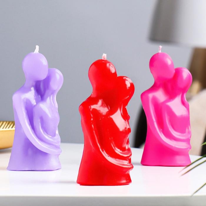 Свеча фигурная  Свеча фигурная "Влюбленные", 12 см, красная