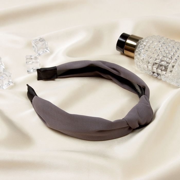 Ободок для волос Ободок для волос "Амата" классика, 3 см, серый