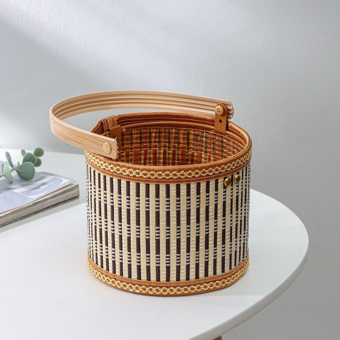 Корзина для хранения Доляна Nature, 15×15×12, бамбук Корзина для хранения Доляна Nature, 15×15×12, бамбук