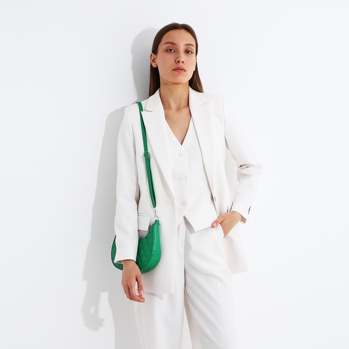 Сумка-багет на молнии, цвет зелёный Сумка-багет на молнии, цвет зелёный