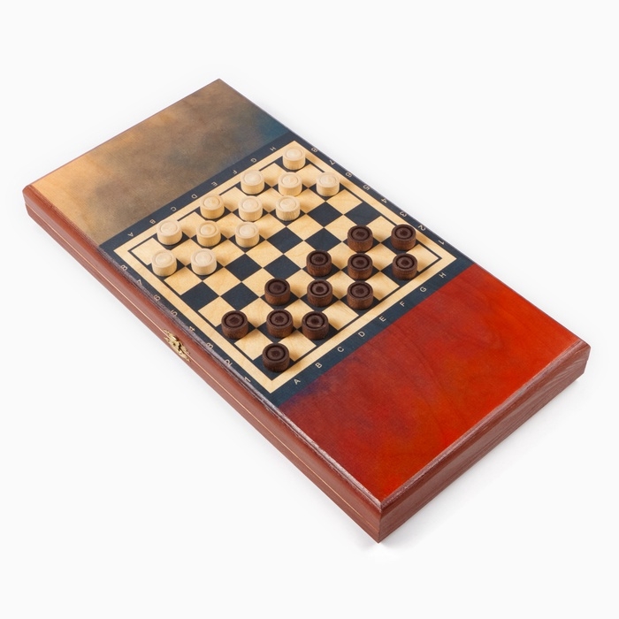 Нарды деревянные с шашками, настольная игра Нарды деревянные с шашками, настольная игра "Солдат", 40 х 40 см