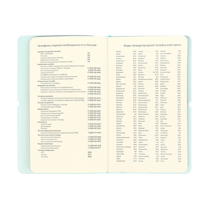 Планинг карманный недатированный, 80 листов, 100х170 мм, deVENTE.Jane, мягкая обложка ПВХ, на резинке, перфорация, ляссе, блок 70%, бирюзовый