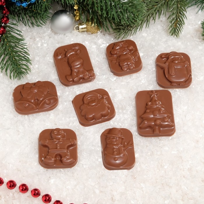 Шоколад молочный фигурный Merry Christmas, 100 г, Новый год Шоколад молочный фигурный Merry Christmas, 100 г, Новый год