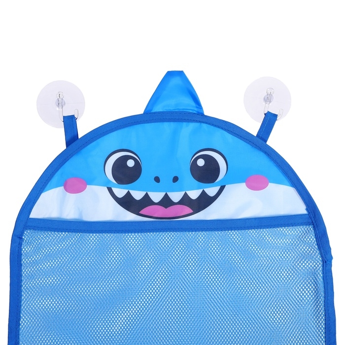 Сетка - органайзер «Акулёнок», для хранения игрушек в ванной, на присосках Сетка - органайзер «Акулёнок», для хранения игрушек в ванной, на присосках