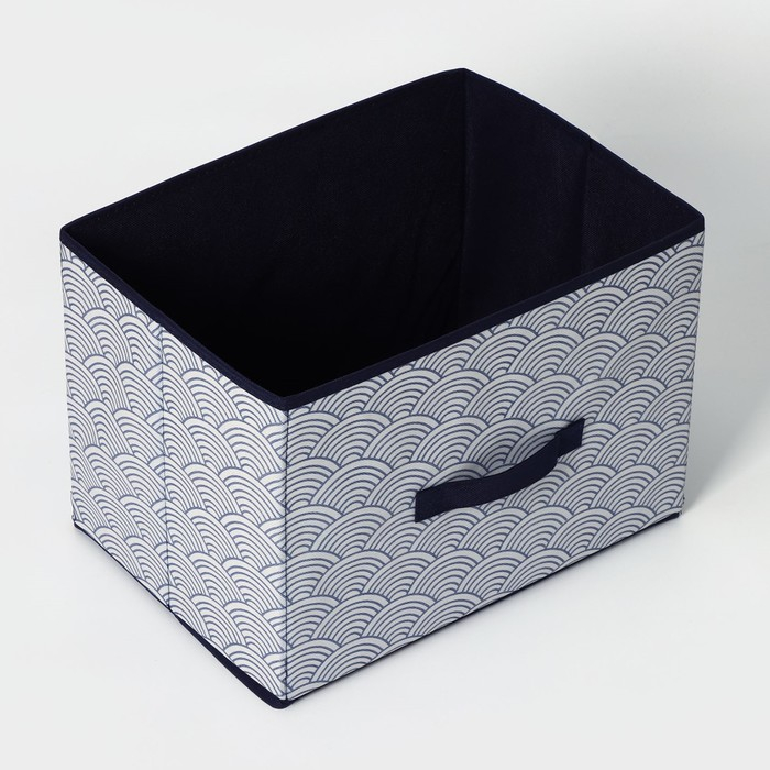 Короб стеллажный для хранения Доляна «Волна», 37×27×27 см, цвет синий Короб стеллажный для хранения Доляна «Волна», 37×27×27 см, цвет синий