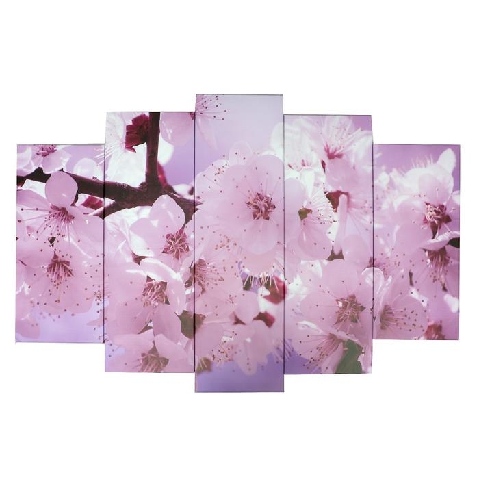 Картина модульная на подрамнике  Картина модульная на подрамнике "Ветка сакуры" 120х80 см (2-24х53, 2-24х70, 1-24х80)