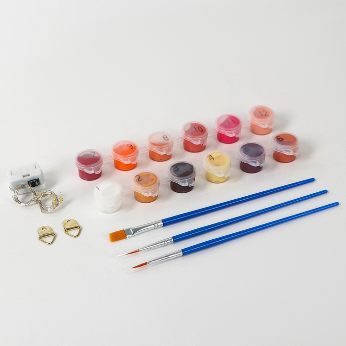 Картина по номерам с подрамником и гирляндой «Свидание», 20 х 30 см Картина по номерам с подрамником и гирляндой «Свидание», 20 х 30 см