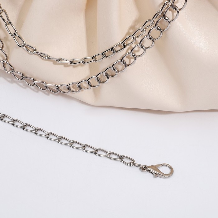 Сумка-багет на молнии, цвет молочный Сумка-багет на молнии, цвет молочный