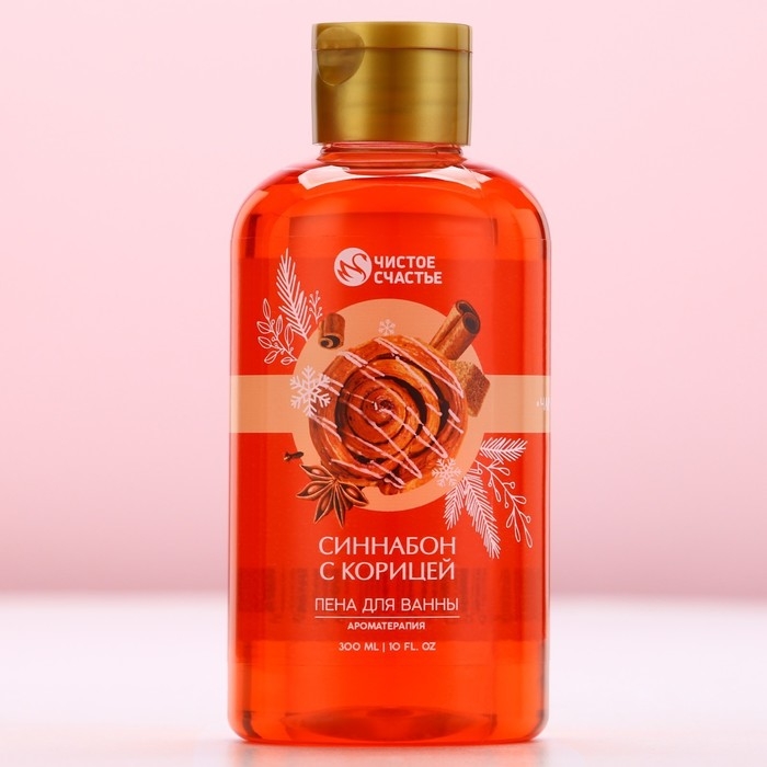 Пена для ванны, 300 мл, аромат синнабона с корицей, Новый Год Пена для ванны, 300 мл, аромат синнабона с корицей, Новый Год