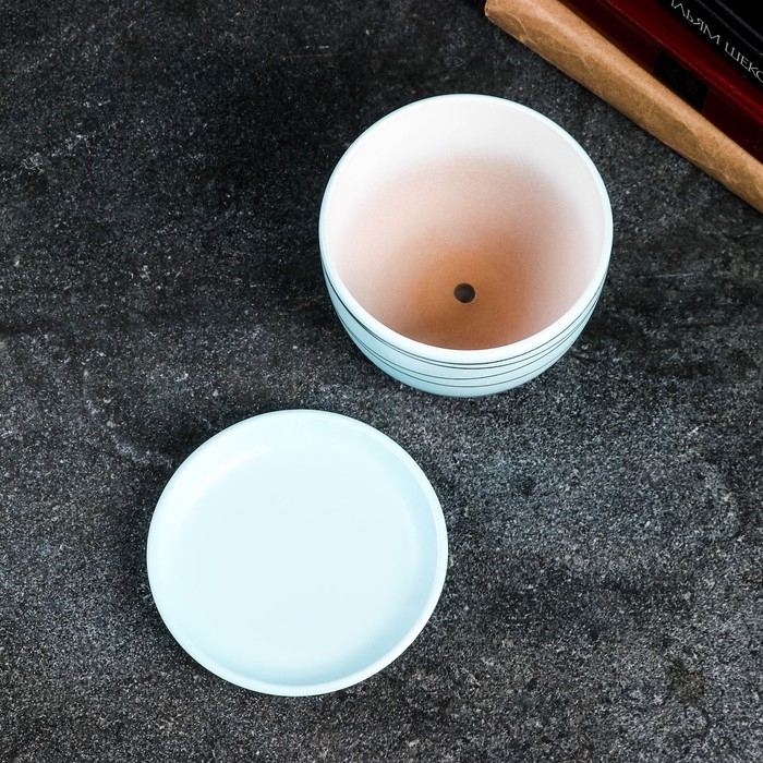 Горшок цветочный Горшок цветочный "Магнолия" голубой, 0,5 л