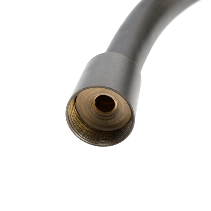 Душевой шланг ZEIN Z3645, 150 см, латунные гайки 1/2 Душевой шланг ZEIN Z3645, 150 см, латунные гайки 1/2", оплетка ПВХ, графит