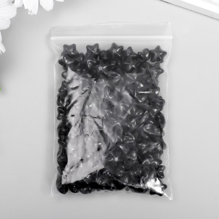 Сургуч в гранулах в пакете Сургуч в гранулах в пакете "Звёздочки" чёрный матовый 55 гр 12х8 см