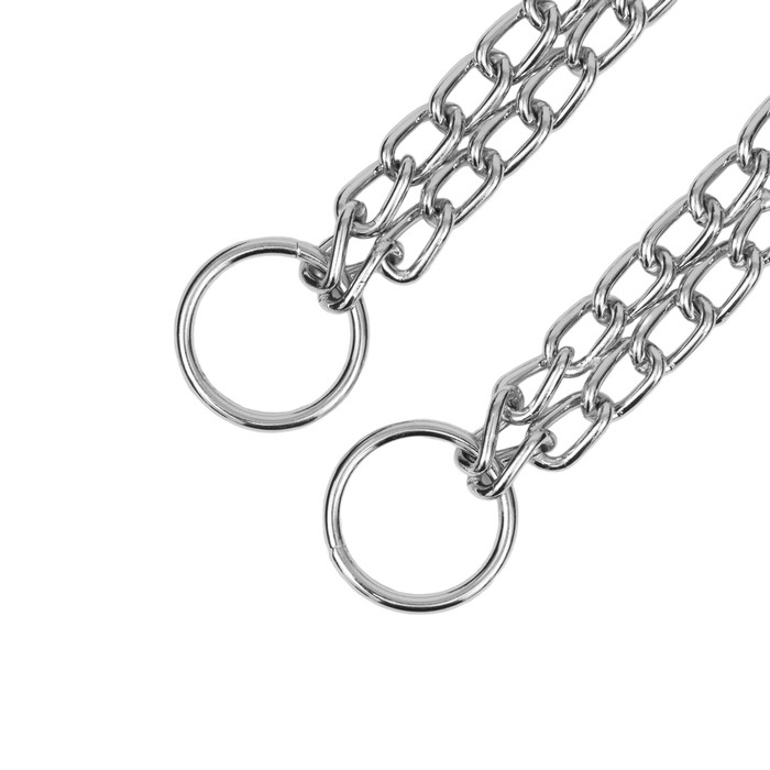 Ошейник - удавка металлический двухрядный, 45 см, толщина проволоки 2 мм Ошейник - удавка металлический двухрядный, 45 см, толщина проволоки 2 мм