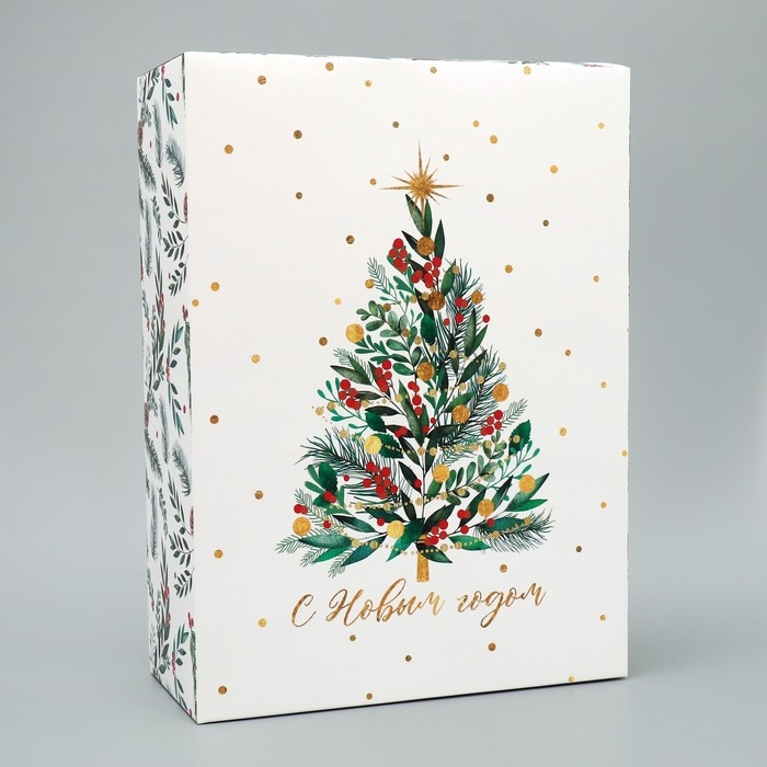 Коробка подарочная новогодняя складная «Елочка», 22 х 30 х 10 см Коробка подарочная новогодняя складная «Елочка», 22 х 30 х 10 см
