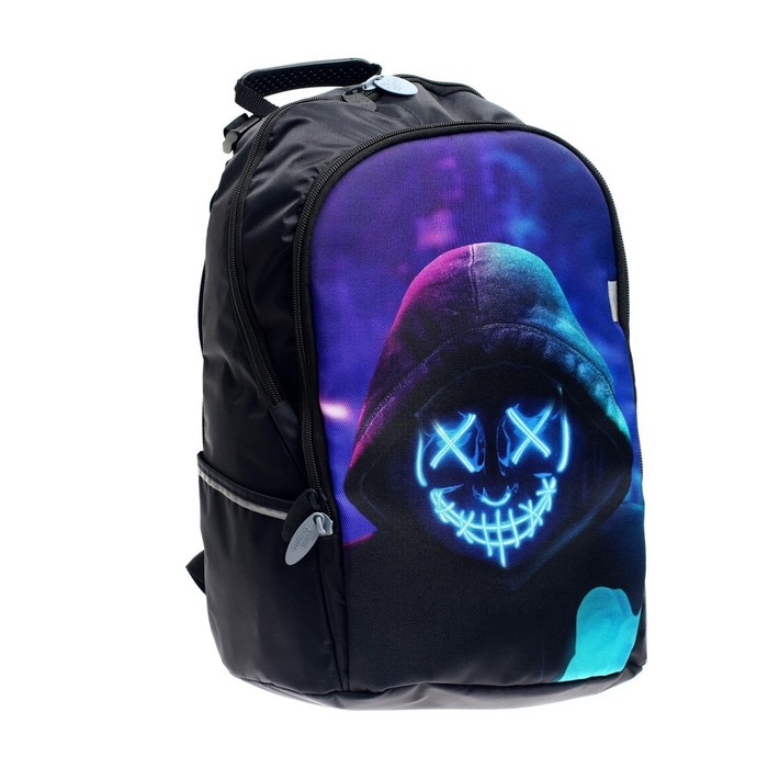 Рюкзак школьный, 37 х 26 х 13 см, эргономичная спинка, Calligrata С Рюкзак школьный, 37 х 26 х 13 см, эргономичная спинка, Calligrata С "Маска"