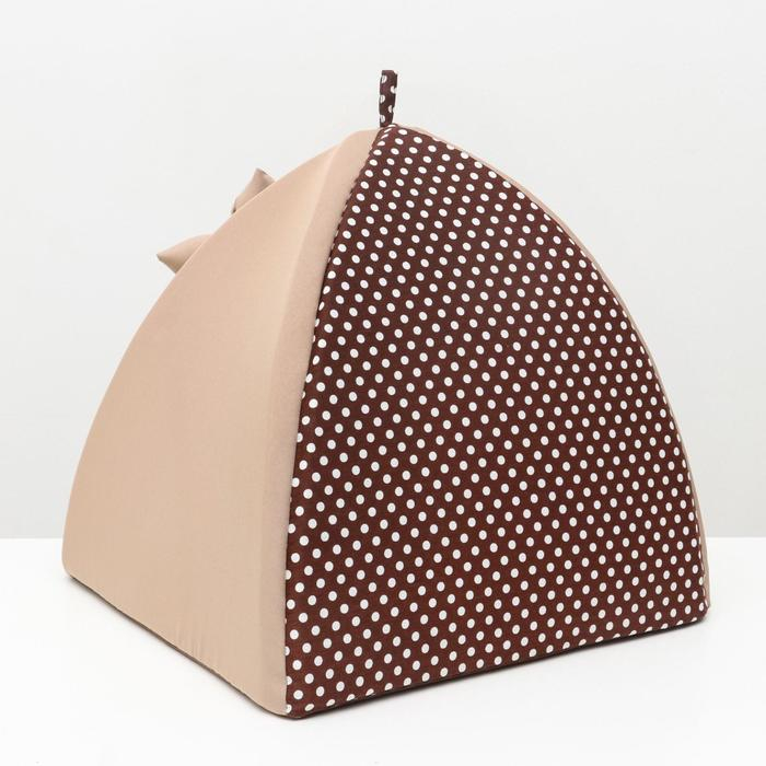 Домик-вигвам  Домик-вигвам "Нежность", 40 х 40 х 37 см, бязь, коричневый