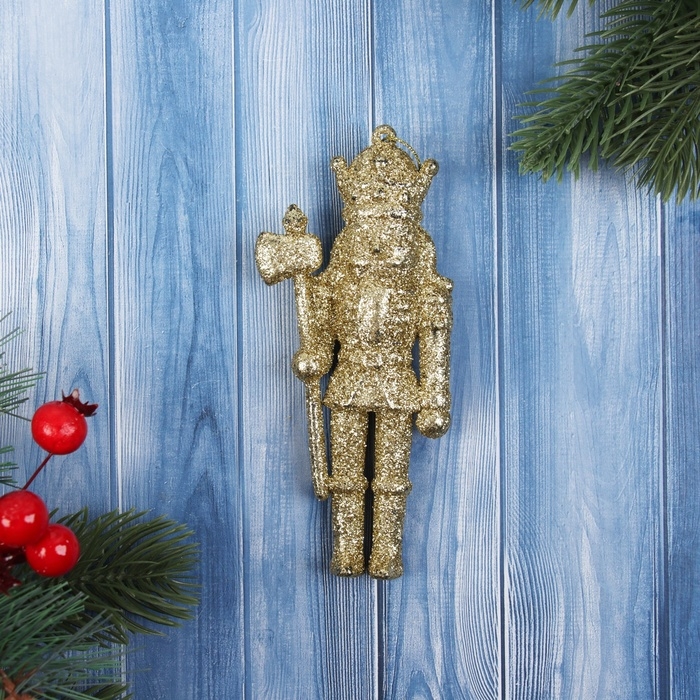 Украшение ёлочное Украшение ёлочное "Щелкунчик блеск" 13х5 см, золото