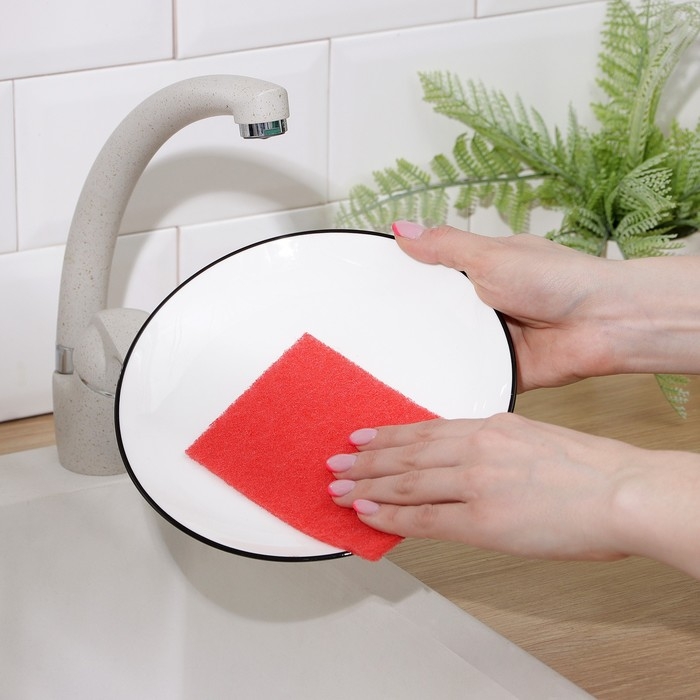 Набор губок - салфеток бытовых «Эффект», 10 шт, 13×9 см, цвет МИКС Набор губок - салфеток бытовых «Эффект», 10 шт, 13×9 см, цвет МИКС