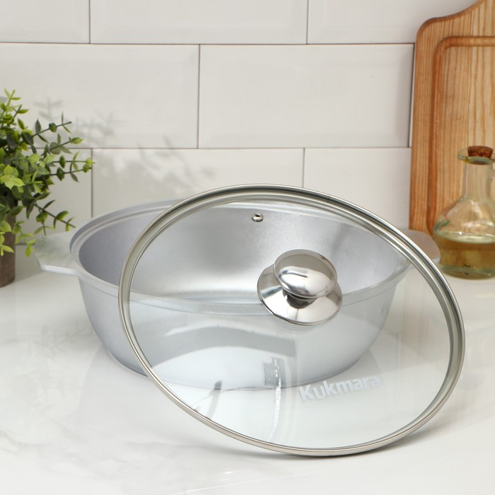 Жаровня, 3 л, d=26 см, h=9 см, стеклянная крышка Жаровня, 3 л, d=26 см, h=9 см, стеклянная крышка