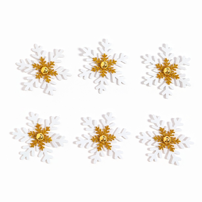Новый год! Декор «Снежинки», набор 6 шт. Новый год! Декор «Снежинки», набор 6 шт.