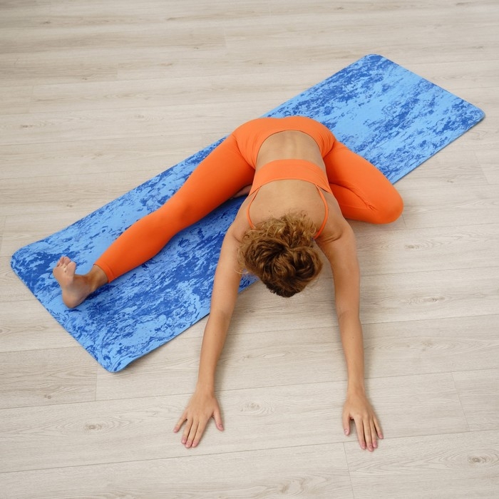 Коврик для йоги Sangh, 183×61×0,8 см, цвет синий Коврик для йоги Sangh, 183×61×0,8 см, цвет синий