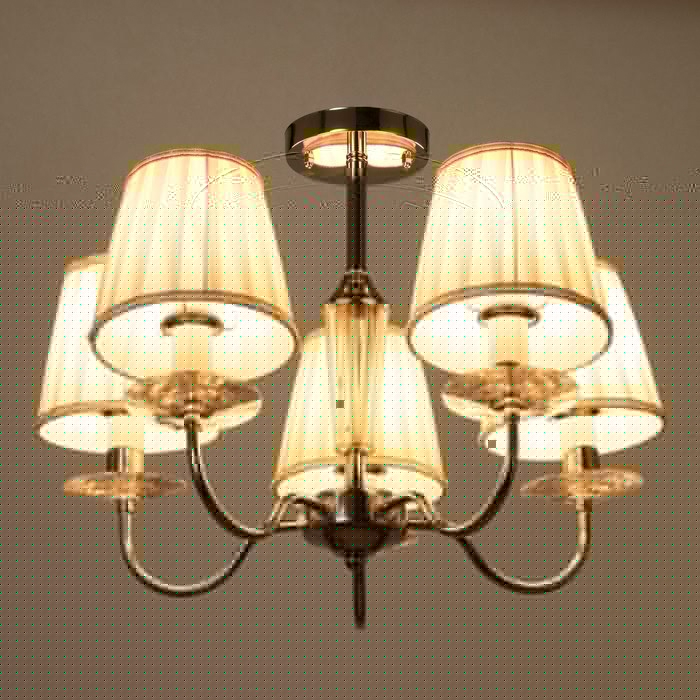 Люстра Люстра "Илария" 5xЕ27 40Вт черный 35х35х20 см BayerLux