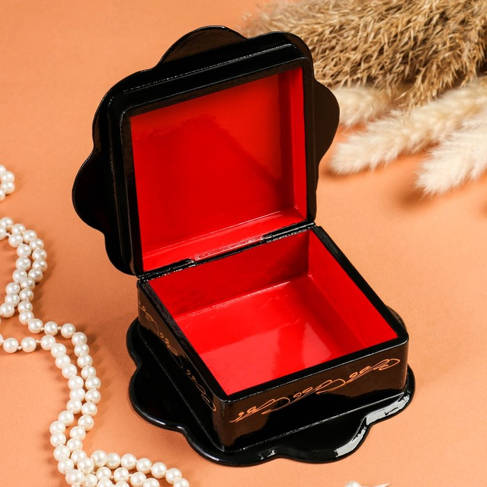 Шкатулка «Розы», 16×16 см, лаковая миниатюра Шкатулка «Розы», 16×16 см, лаковая миниатюра