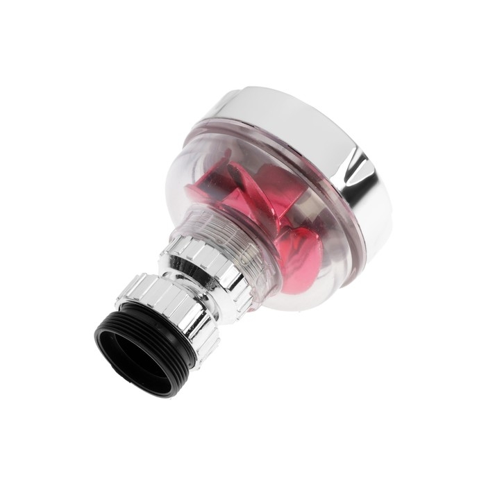 Аэратор ZEIN Z3632-1, поворотный, на шарнире, с красным вентилятором, хром/прозрачный Аэратор ZEIN Z3632-1, поворотный, на шарнире, с красным вентилятором, хром/прозрачный
