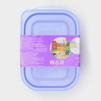Контейнер для продуктов с паровыпуском, 500 мл, 16×11×5 см, прямоугольный, цвет микс