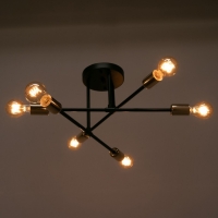 Люстра 2232/6 E27 40Вт черно-золотой 60х60х21 см BayerLux