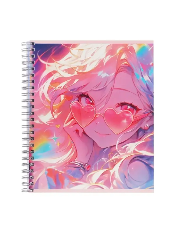 Набор тетрадей Calligrata &laquo;Аниме. Девочка в очках&raquo;, 3 штуки, 96 листов, на гребне, обложка из мелованного картона