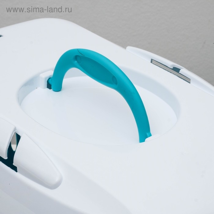 Переноска для животных до 9 кг  Переноска для животных до 9 кг "Пижон", металлическая дверь, 43х29х27,5 см, бело-бирюзовая