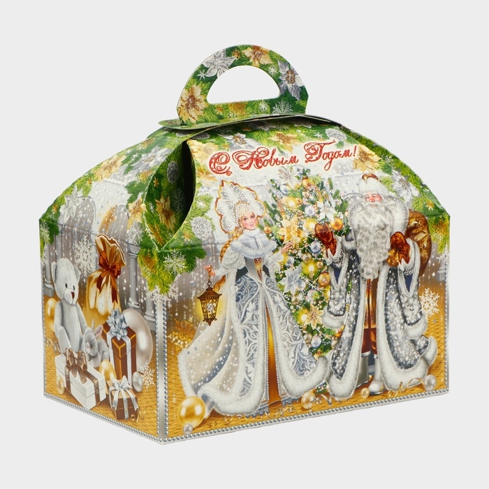 Новый год. Подарочная коробка Новый год. Подарочная коробка "Новогодний шарм" Ларец малый 18,5 x 12,5 x 19см.