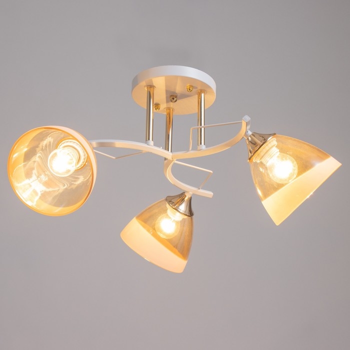 Люстра Люстра "Аделла" 3хЕ27 40Вт бело-золотой 60х60х26 см BayerLux