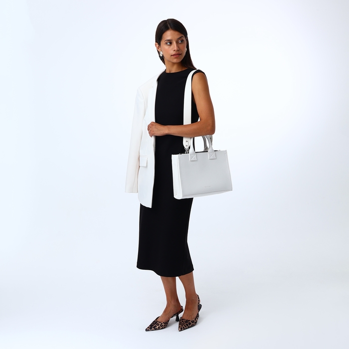 Сумка женская TEXTURA, тоут, средний размер, цвет белый Сумка женская TEXTURA, тоут, средний размер, цвет белый