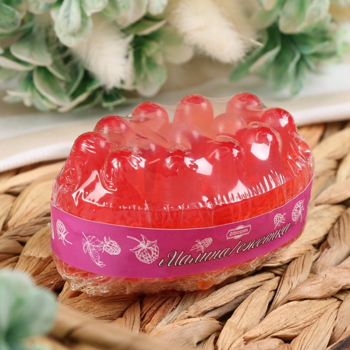 Мыло массажное с люффой Мыло массажное с люффой "Малина/Ежевика" 100 г "Добропаровъ" розовый